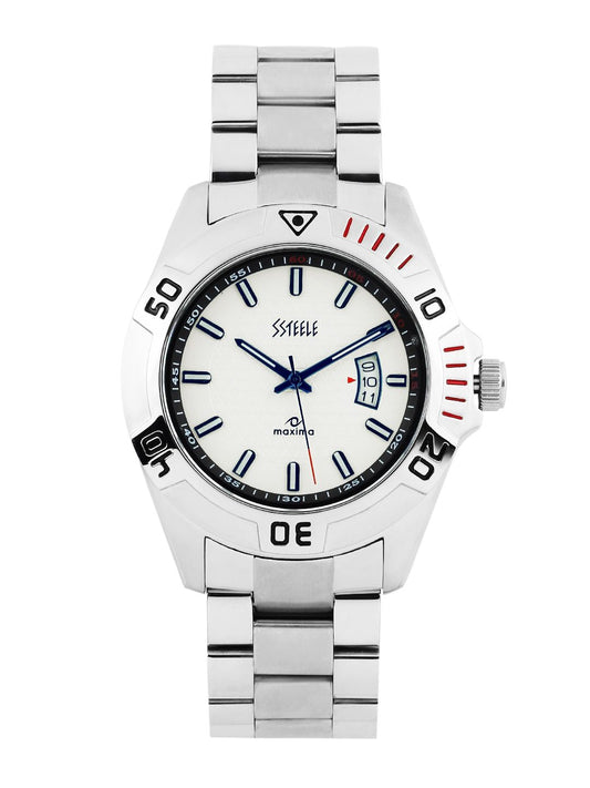 Maxima Men Sliver Dial Watch