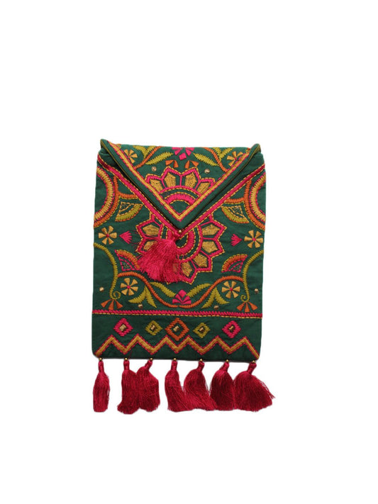 Fabindia Women Green Sling Bag