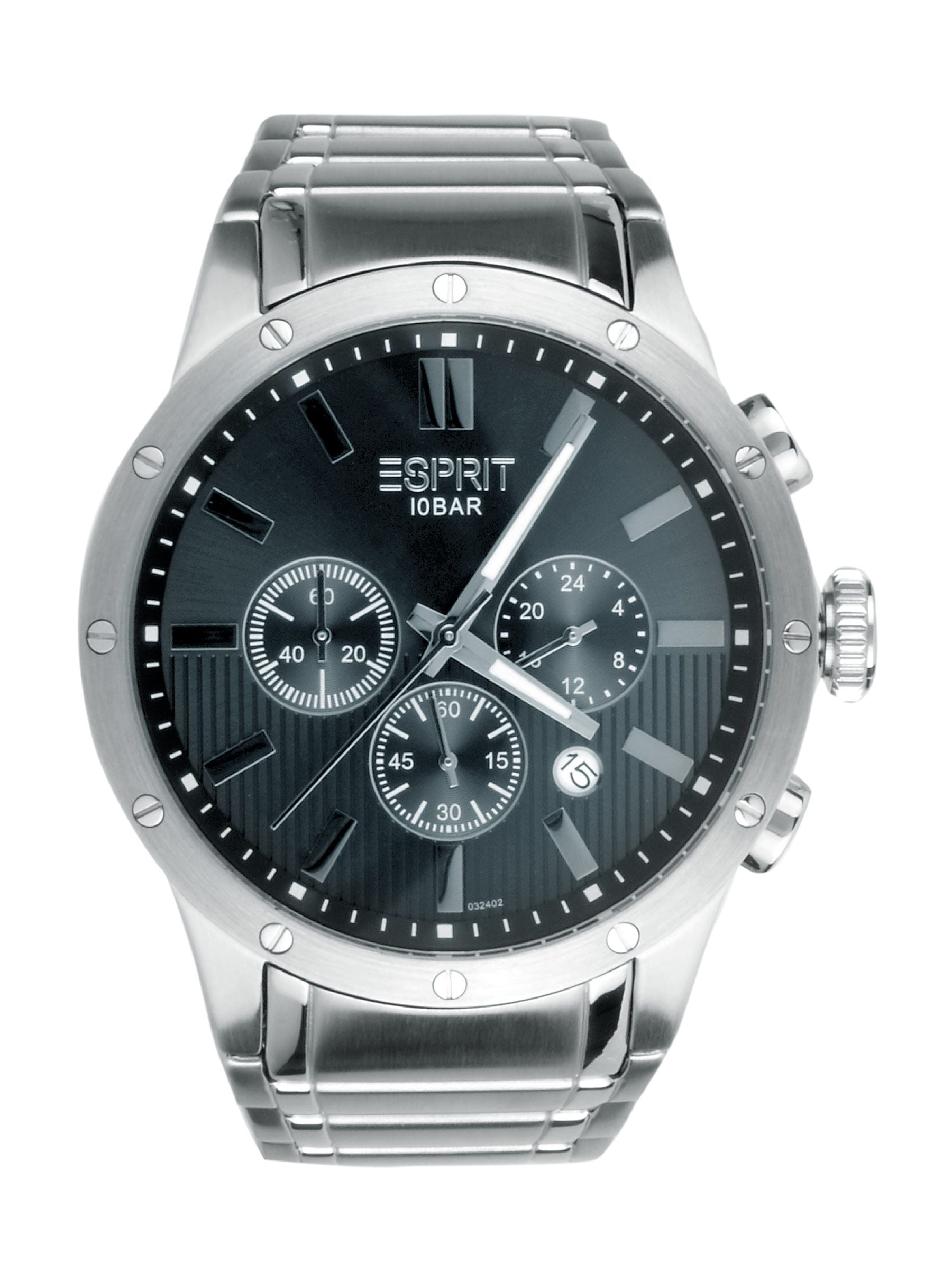 Esprit Men Imapc Silver Black Steel Watch