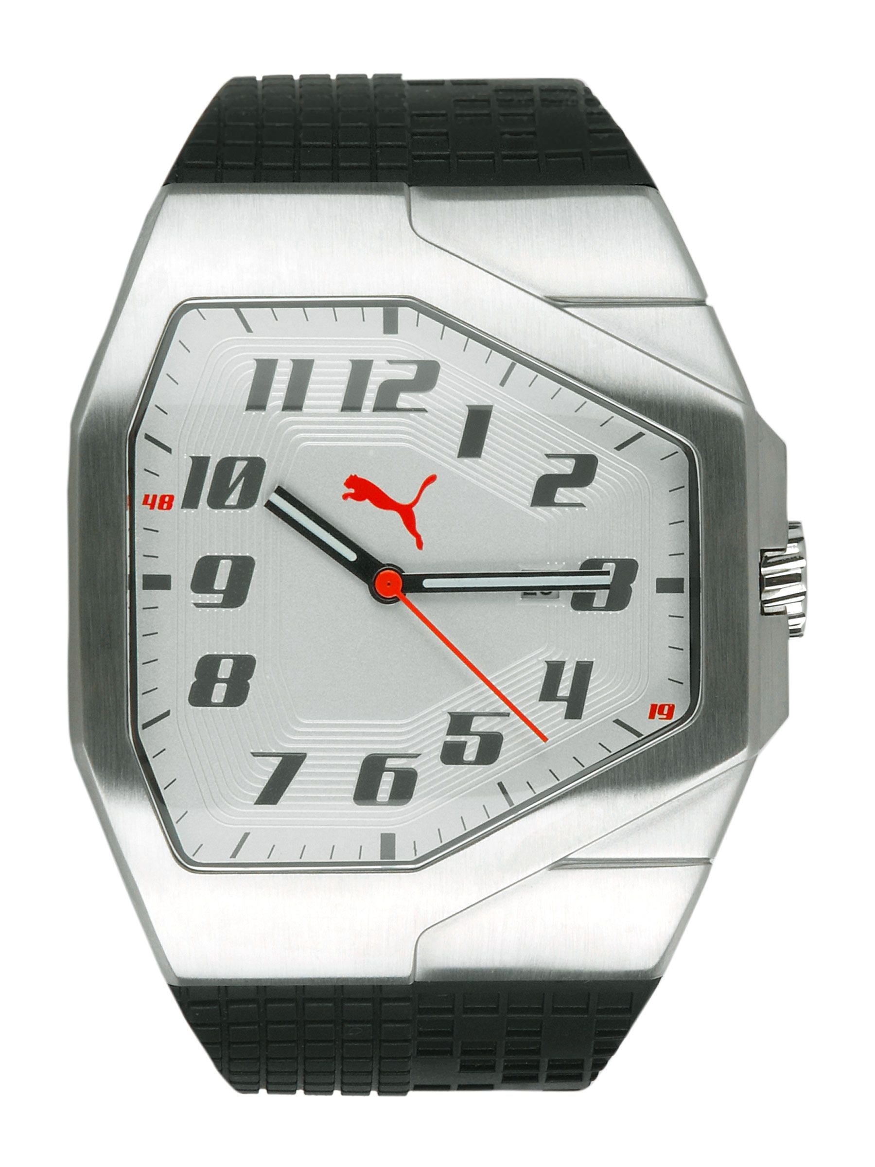 Puma Men Track White Silver Watches