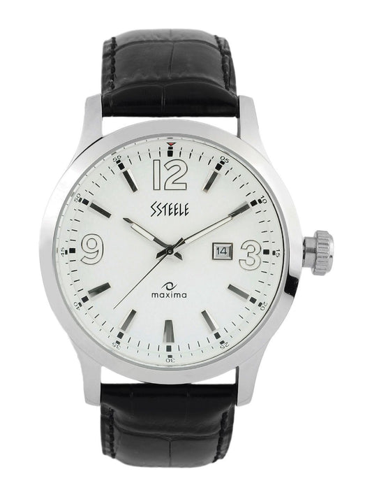 Maxima Men White Dial Watch
