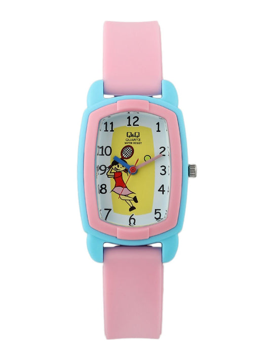 Q&Q Kids Girls White Dial Analog Watch