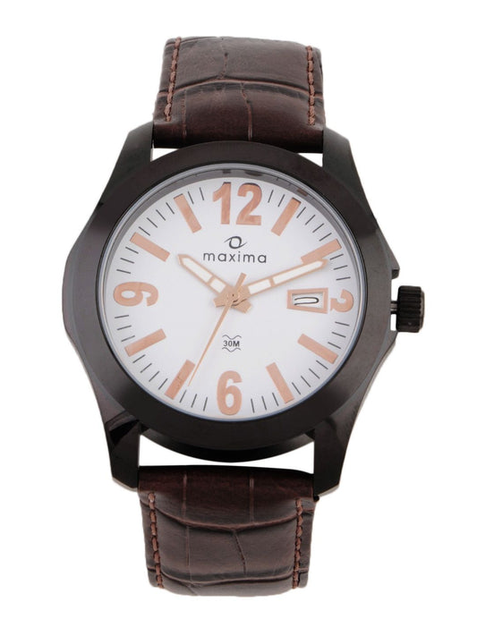 Maxima Attivo Men White Dial Watch