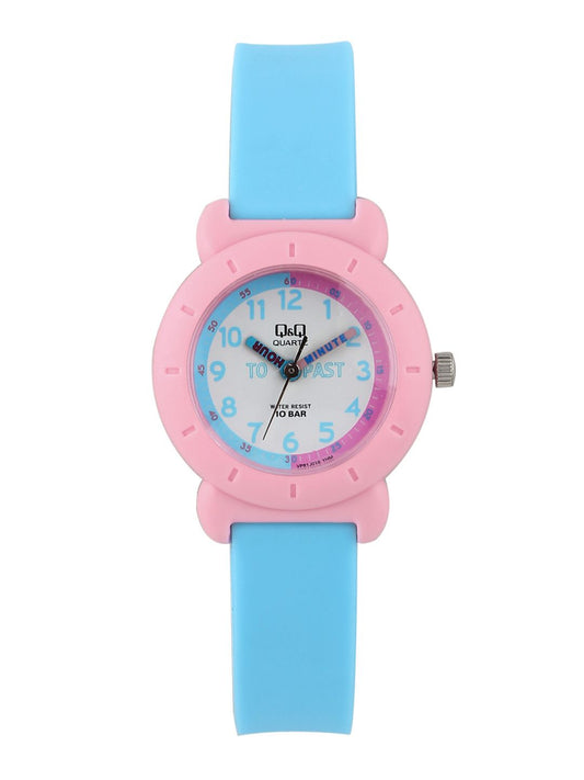 Q&Q Kids Girls White Dial Analog Watch
