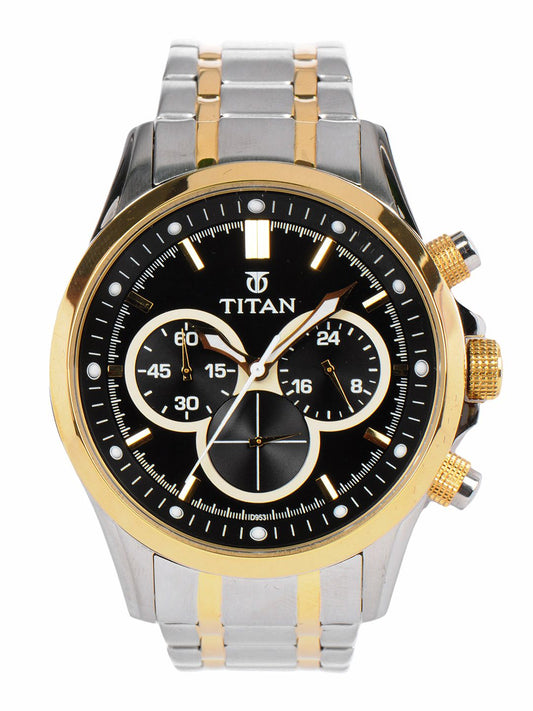 Titan Men Chronograph Black Dial Watch