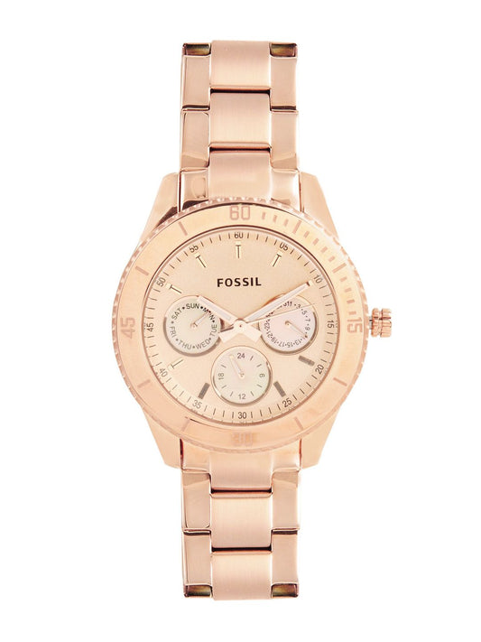 Fossil Men Bronze-Toned Dial Chronograph Watch FS4714